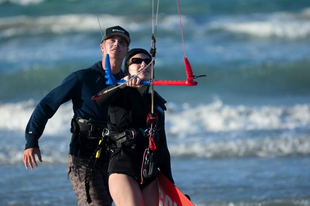 Kitesurfing lesson in El Cuyo Yucatan Mexico. Kiteboarding in El Cuyo is magic El Cuyo is a perfect kitesurfing spot in yucatan and extreme control is running all the kitesurf lessons